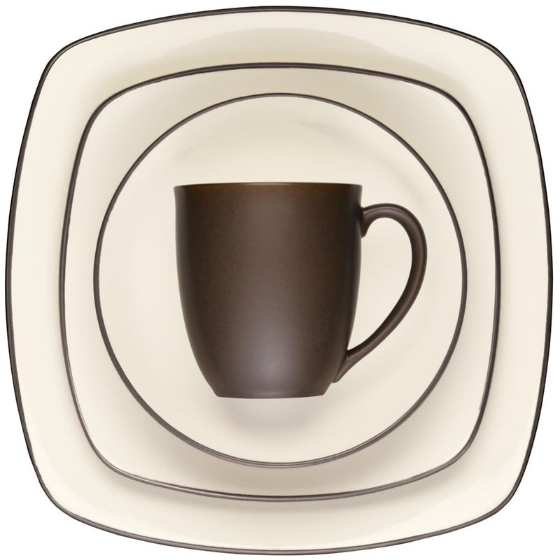 Noritake Colorwave Chocolate 4-Piece Square Place Setting, Service for 1 - Image 2